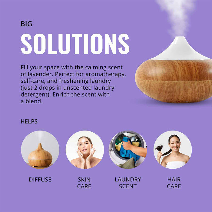 Lab Bulks Lavender Essential Oil 16 oz Bottle for Diffusers, Home Care, Candles, Aromatherapy, Lavender Oil Spray – 1 Pack