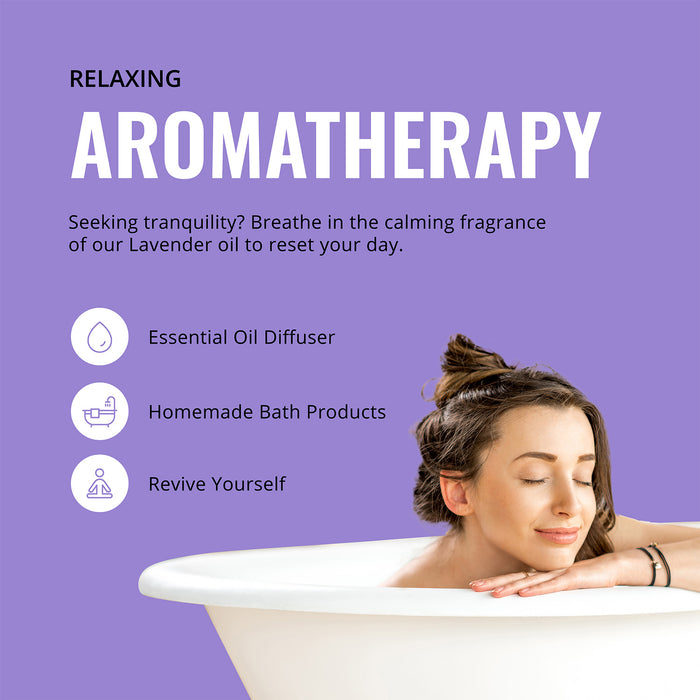 Lab Bulks Lavender Essential Oil 16 oz Bottle for Diffusers, Home Care, Candles, Aromatherapy, Lavender Oil Spray – 1 Pack