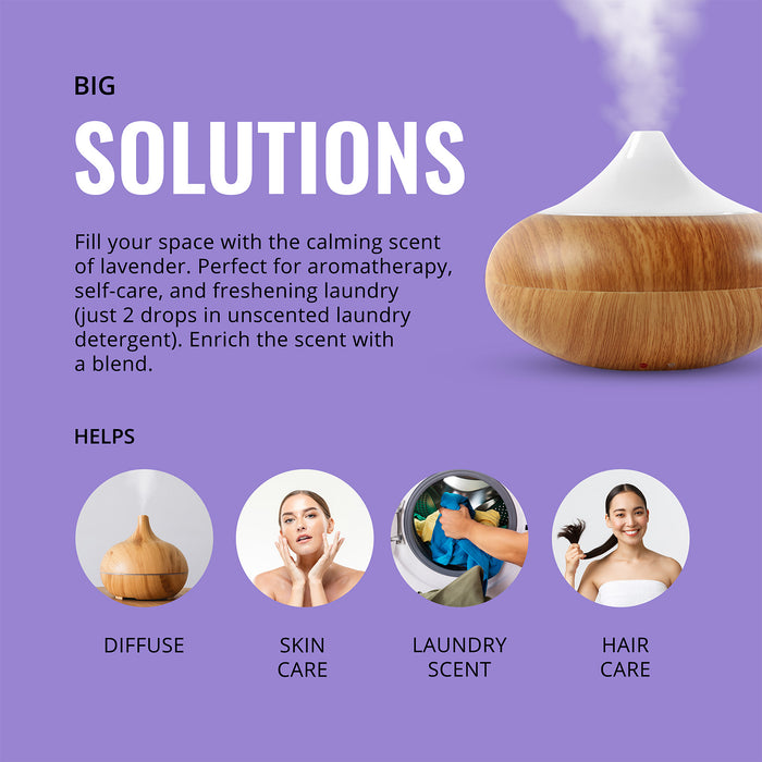 Lab Bulks Lavender Essential Oil 16 oz Bottle, for Diffusers, Home Care, Candles, Aromatherapy, Lavender Oil Spray – 2 Pack