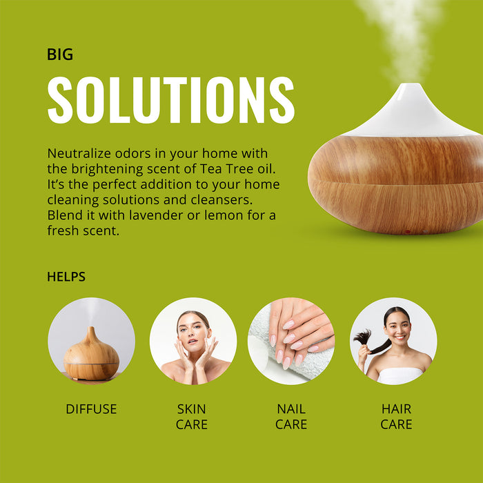 Lab Bulks Tea Tree Essential Oil 16 oz Bottle, for Oil Diffuser, Home Care, Candles, Aromatherapy – 2 Pack