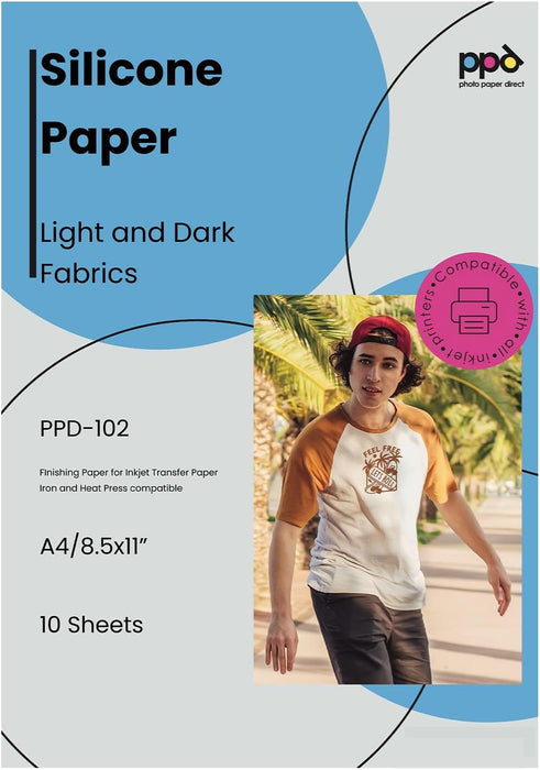 PPD Iron-On Transfer Paper 8.5x11" for Inkjet Printers