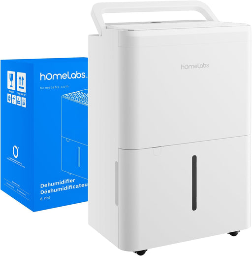 hOmeLabs 1,000 Sq. Ft Portable Wi-Fi Dehumidifier – 8 Pint, Ultra Quiet & Compact for Home, Bedroom, Bathroom & Office