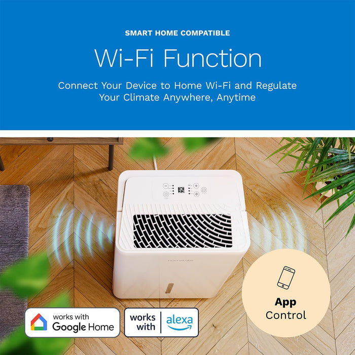 hOmeLabs 25 Pint Wi-Fi Dehumidifier for up to 3,500 Sq Ft Rooms (MAX 64 Pint at 95°F, 90% RH)
