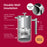 Mueller French Press Coffee Maker 34oz, Stainless Steel, 4 Filter Heat Resistant Double Insulated, Rust-Free, Food Grade, Dishwasher Safe Coffee Pot